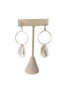 Oyster Shell Hoop Earrings