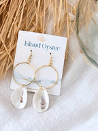 Oyster Shell Hoop Earrings
