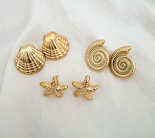 Gold Statement Studs