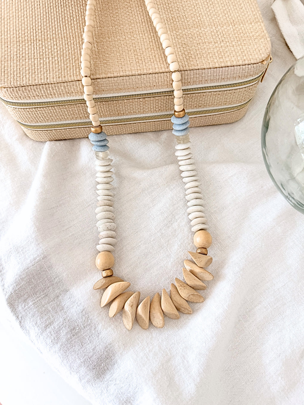 Saltwater Long Beaded Necklace