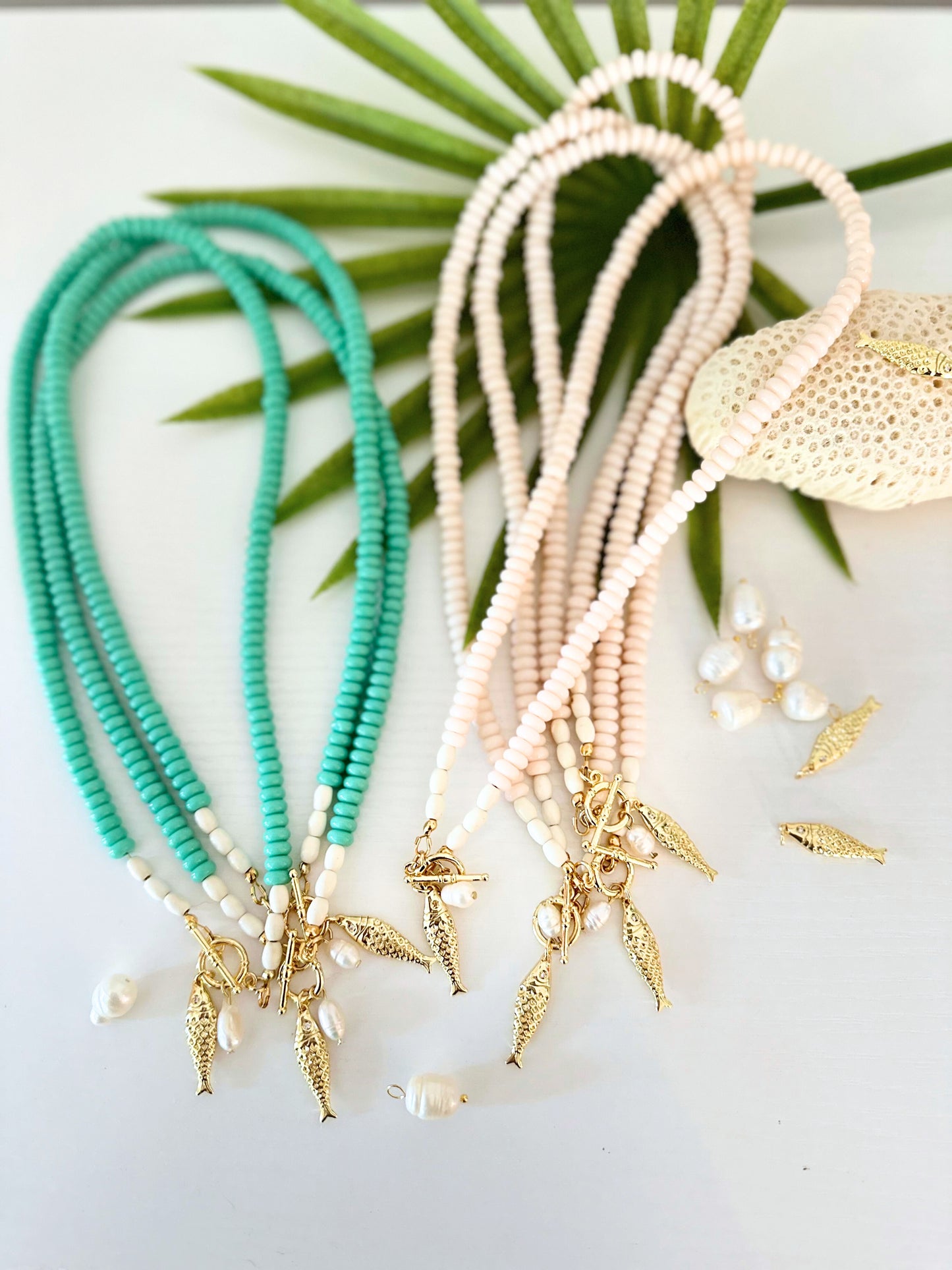 ‘Little Fish’ Beaded Charm Necklace