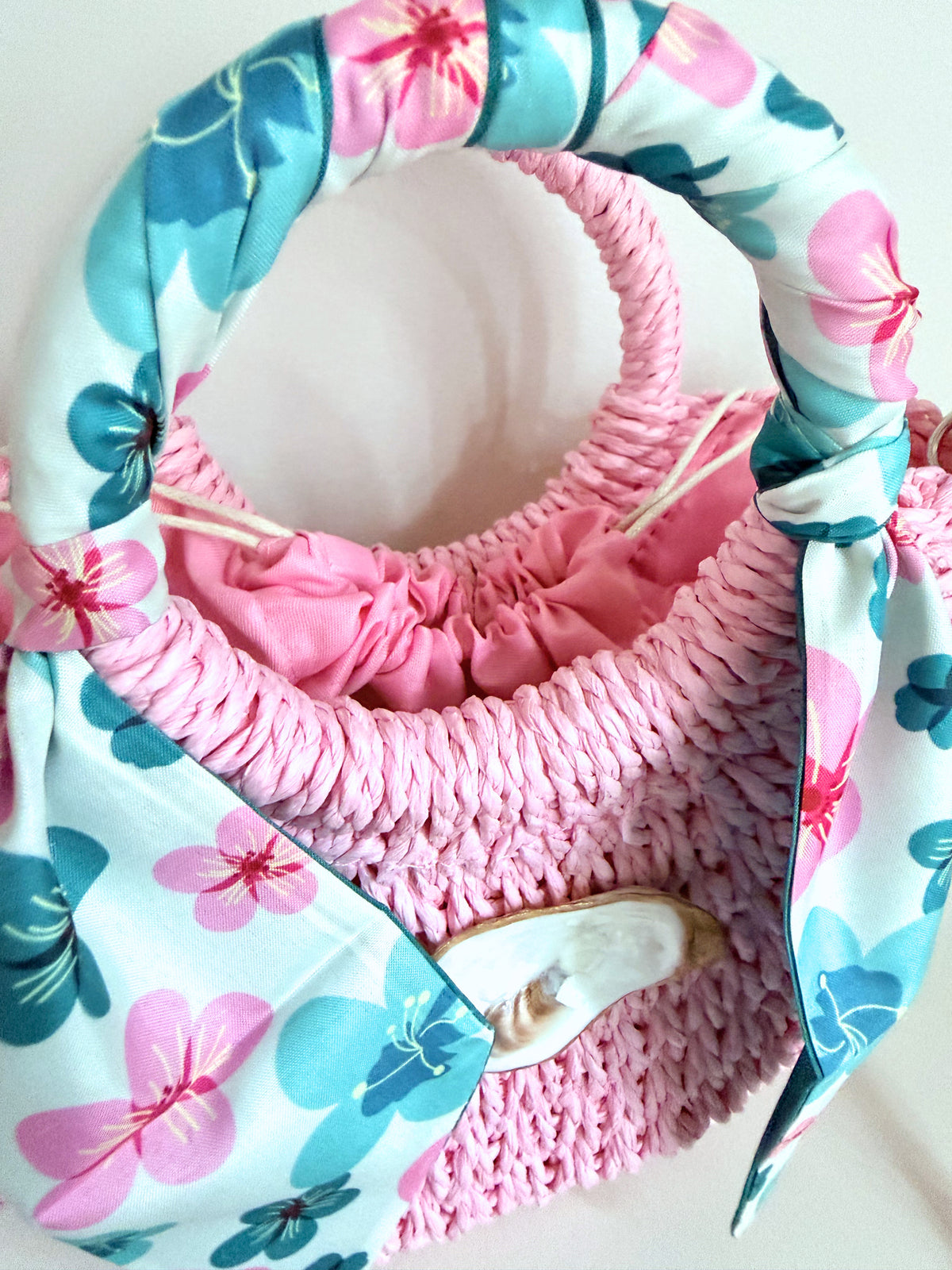 Mini Oyster Wrap Handbag | Summer Flowers