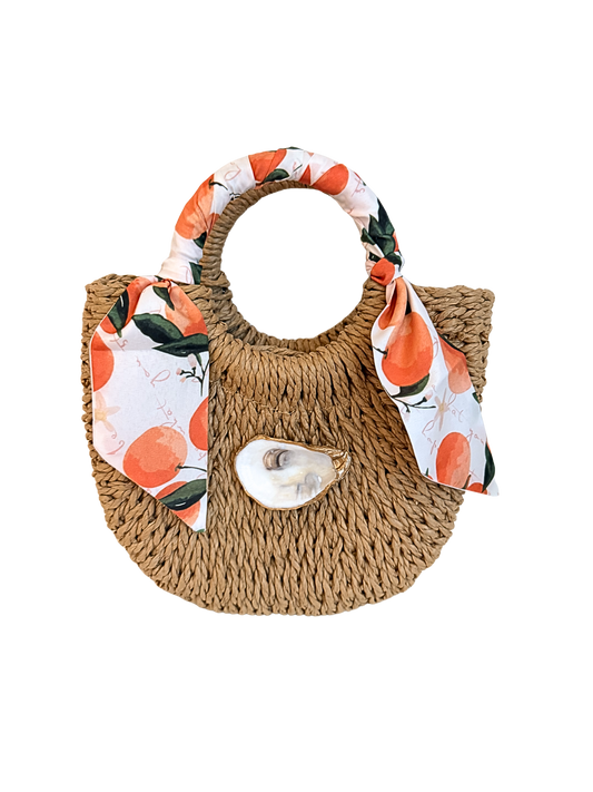 Mini Oyster Wrap Handbag | Citrus Crush