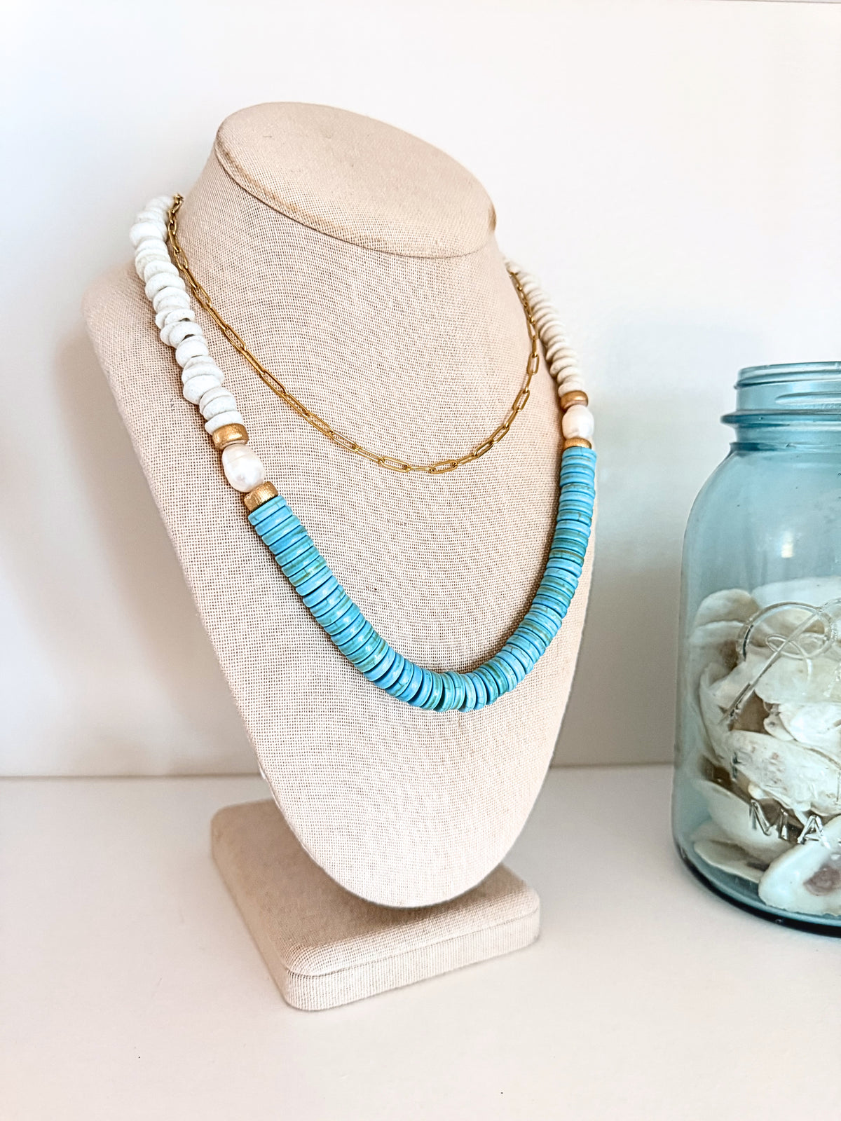Coastal Soul Turquoise Beaded Necklace