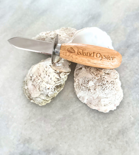 Tea Towel Gift Set with Custom Engraved Oyster Shucker