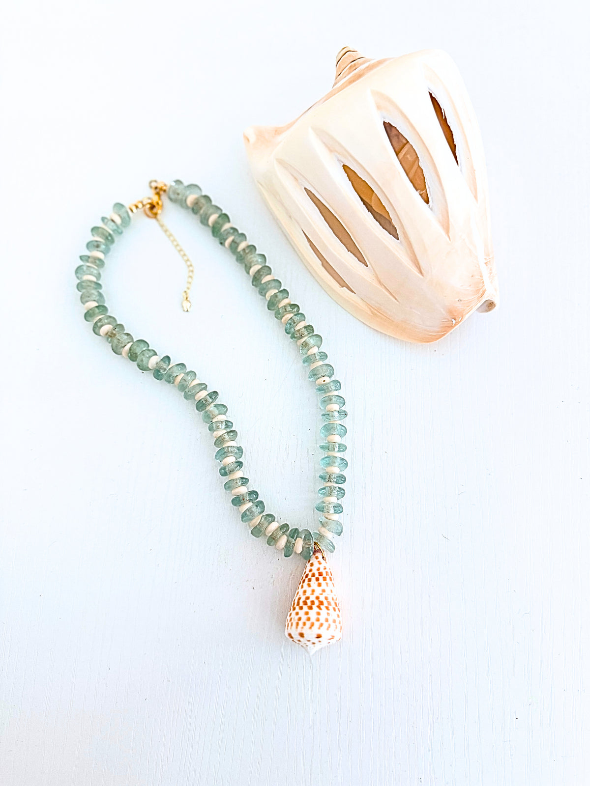 Sullivan Sea Glass Cone Necklace