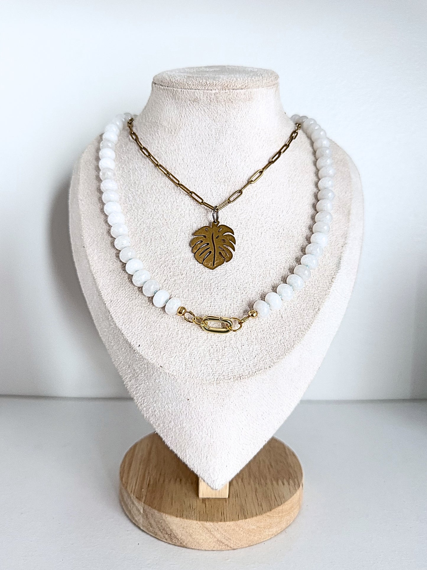 White Caps Gemstone Necklace