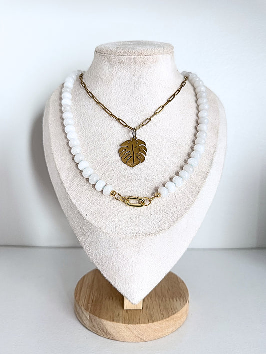 White Caps Gemstone Necklace