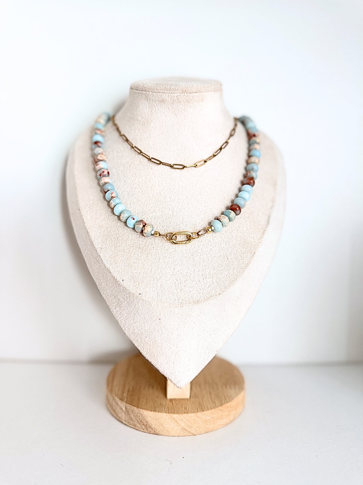 Blue Jasper Gemstone Necklace
