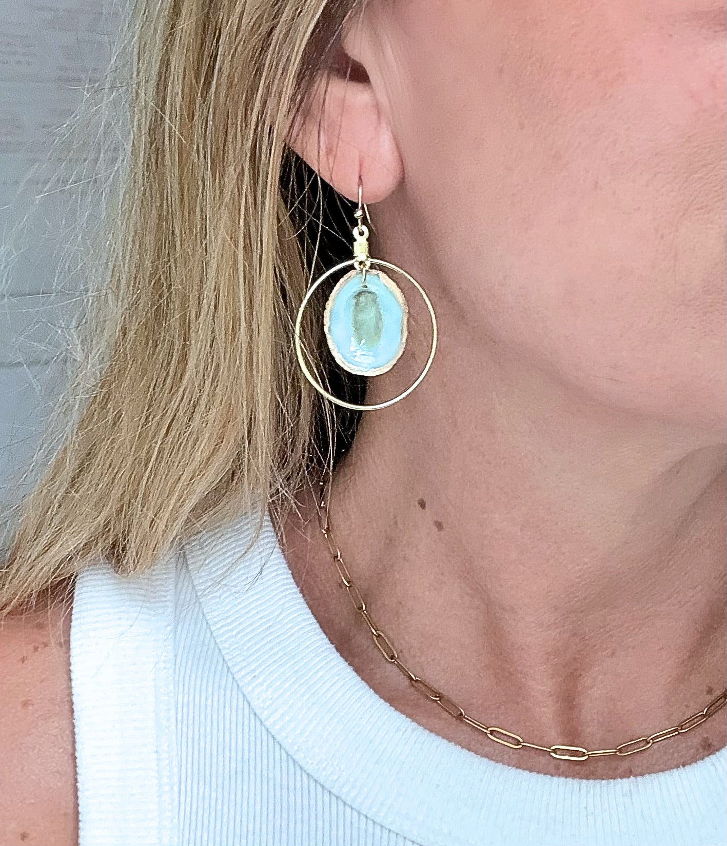 Limpet Shell Gold Hoops