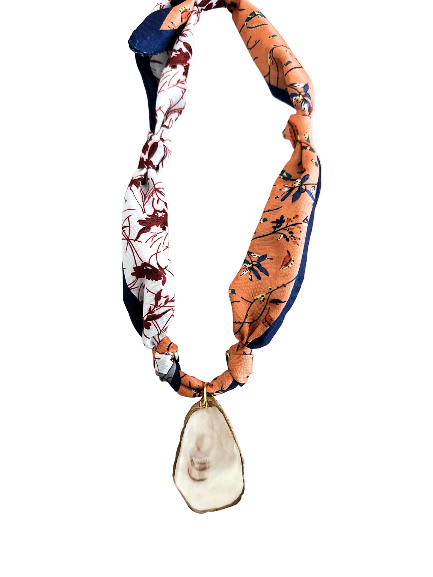 Knotted Scarf + Oyster Necklace | Fall Styles