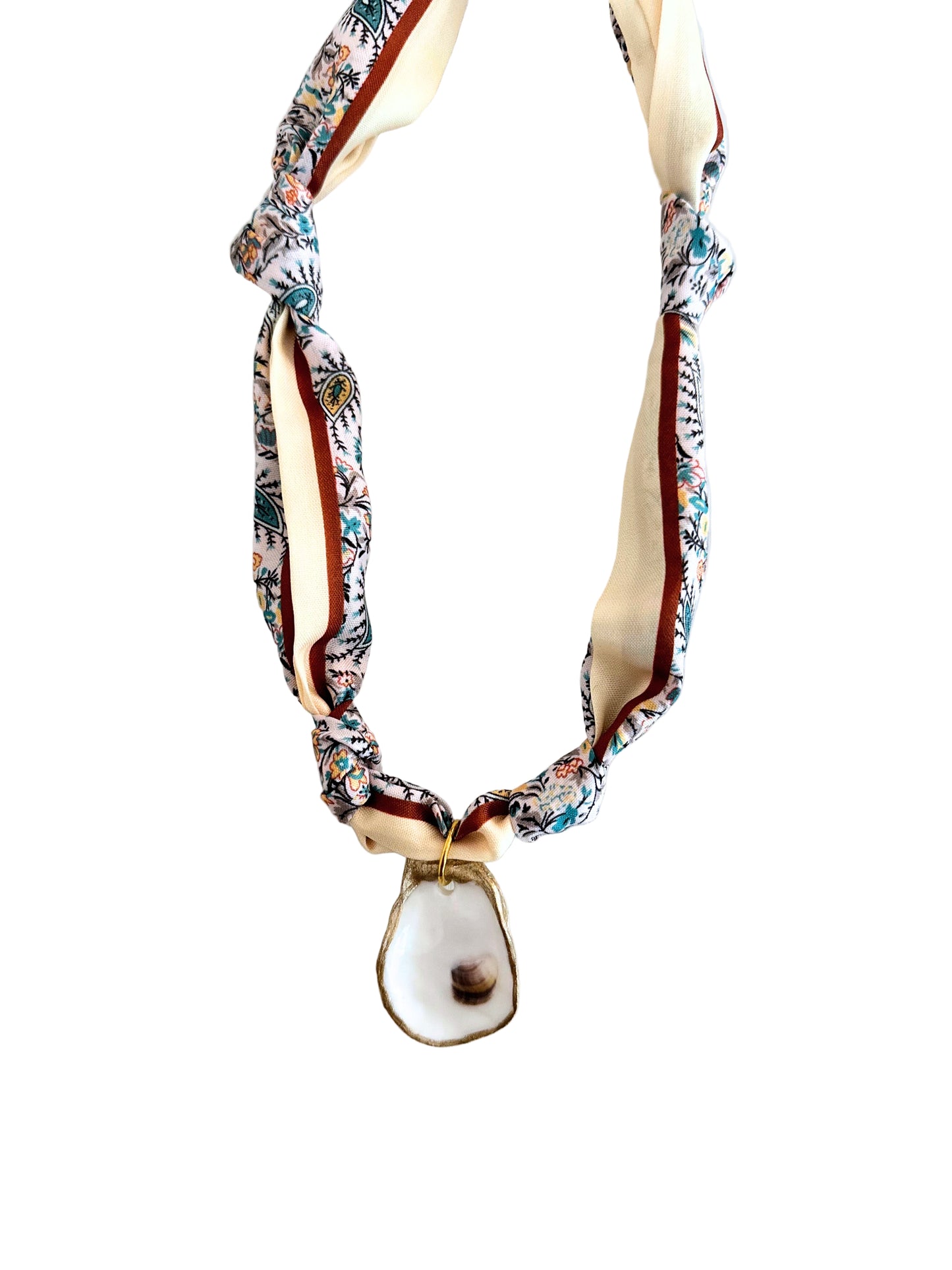 Knotted Scarf + Oyster Necklace | Fall Styles