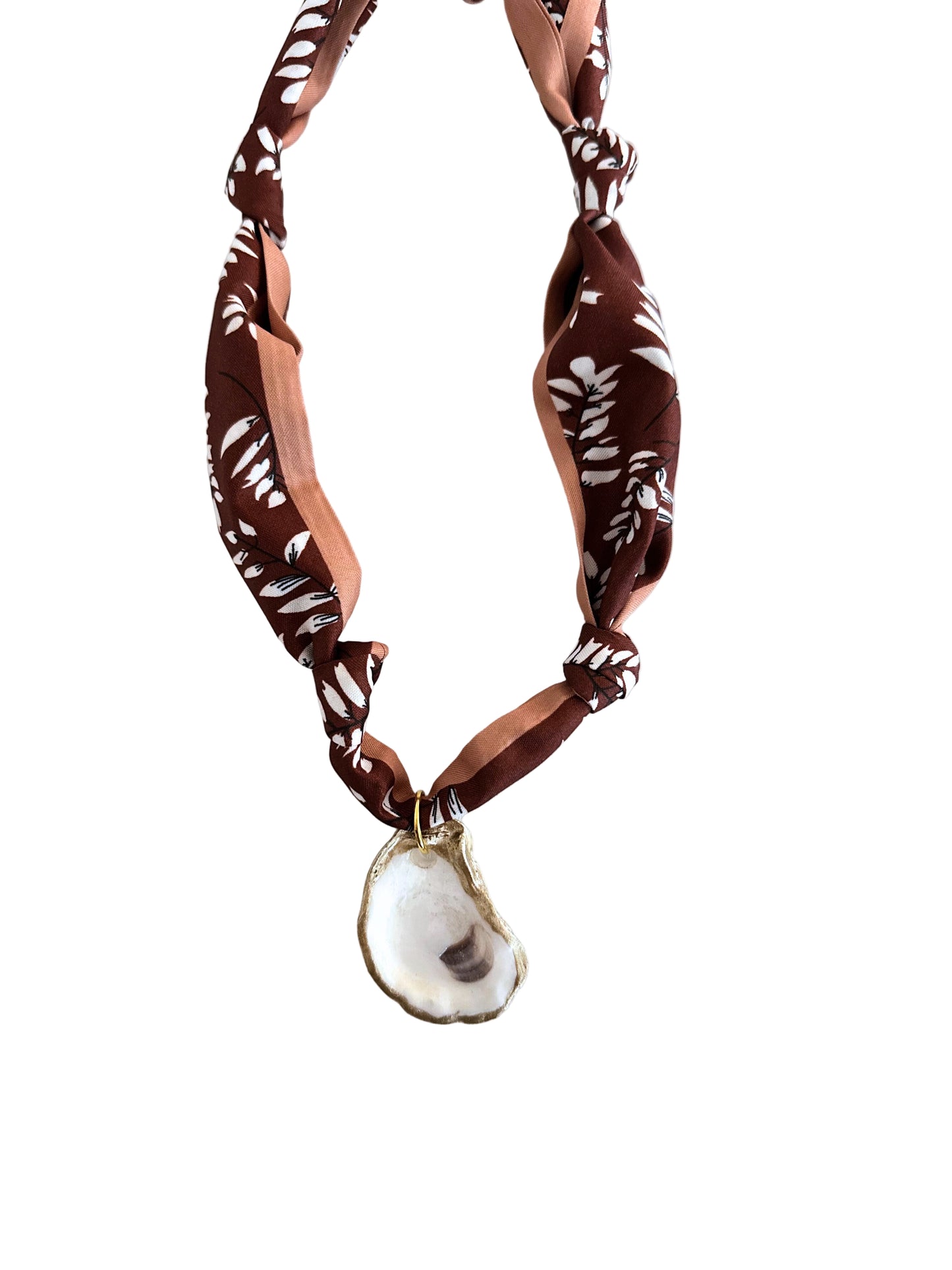 Knotted Scarf + Oyster Necklace | Fall Styles