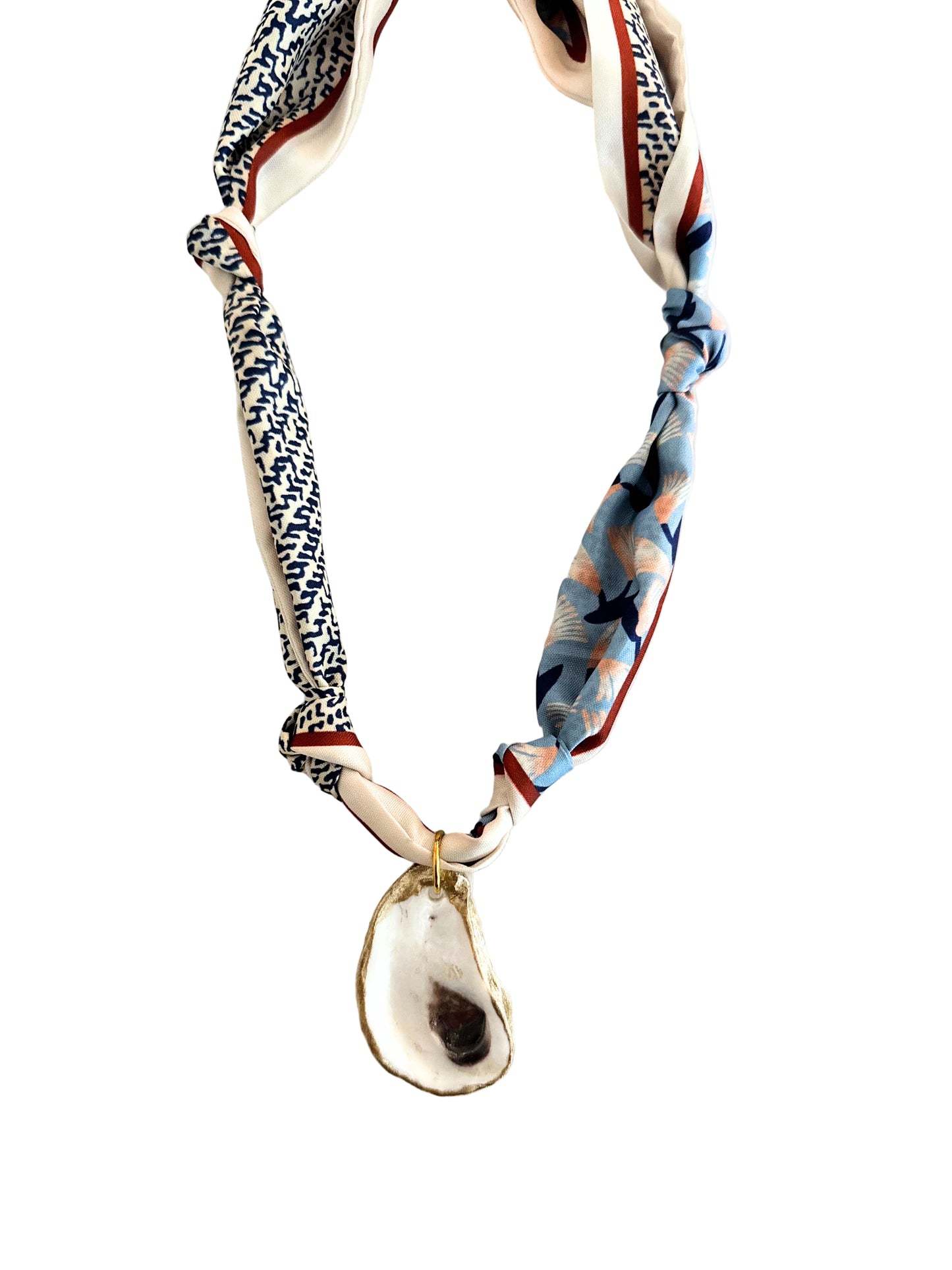 Knotted Scarf + Oyster Necklace | Fall Styles