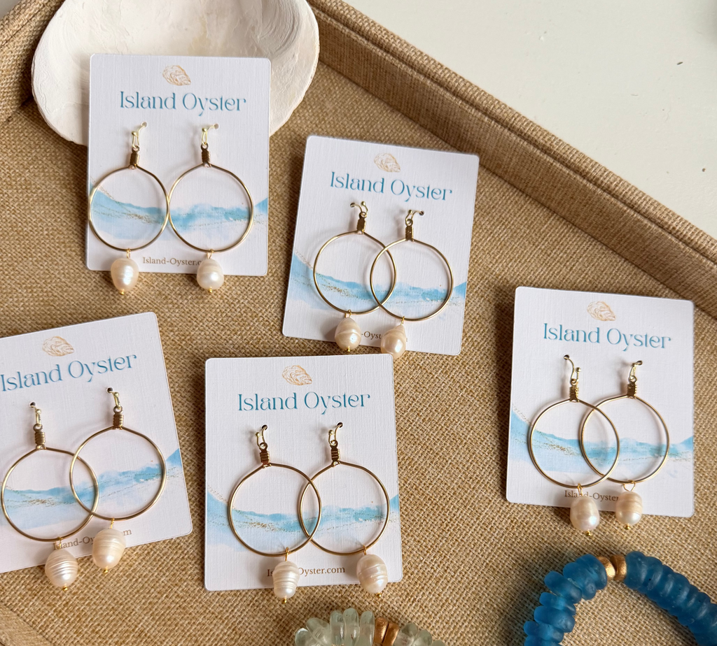 Pearl Hoop Earrings