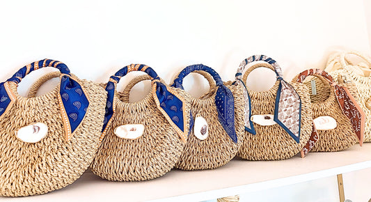 Navy Gold | Mini Oyster Wrap Handbag