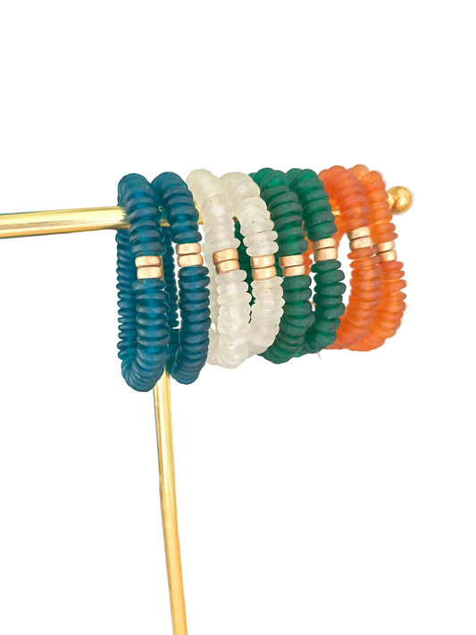 Salt + Sol Sea Glass Disc Bracelet