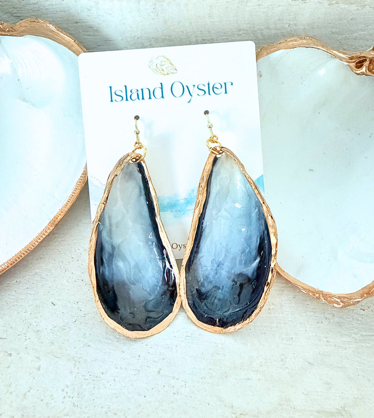 Gold Muscle Shell Earrings