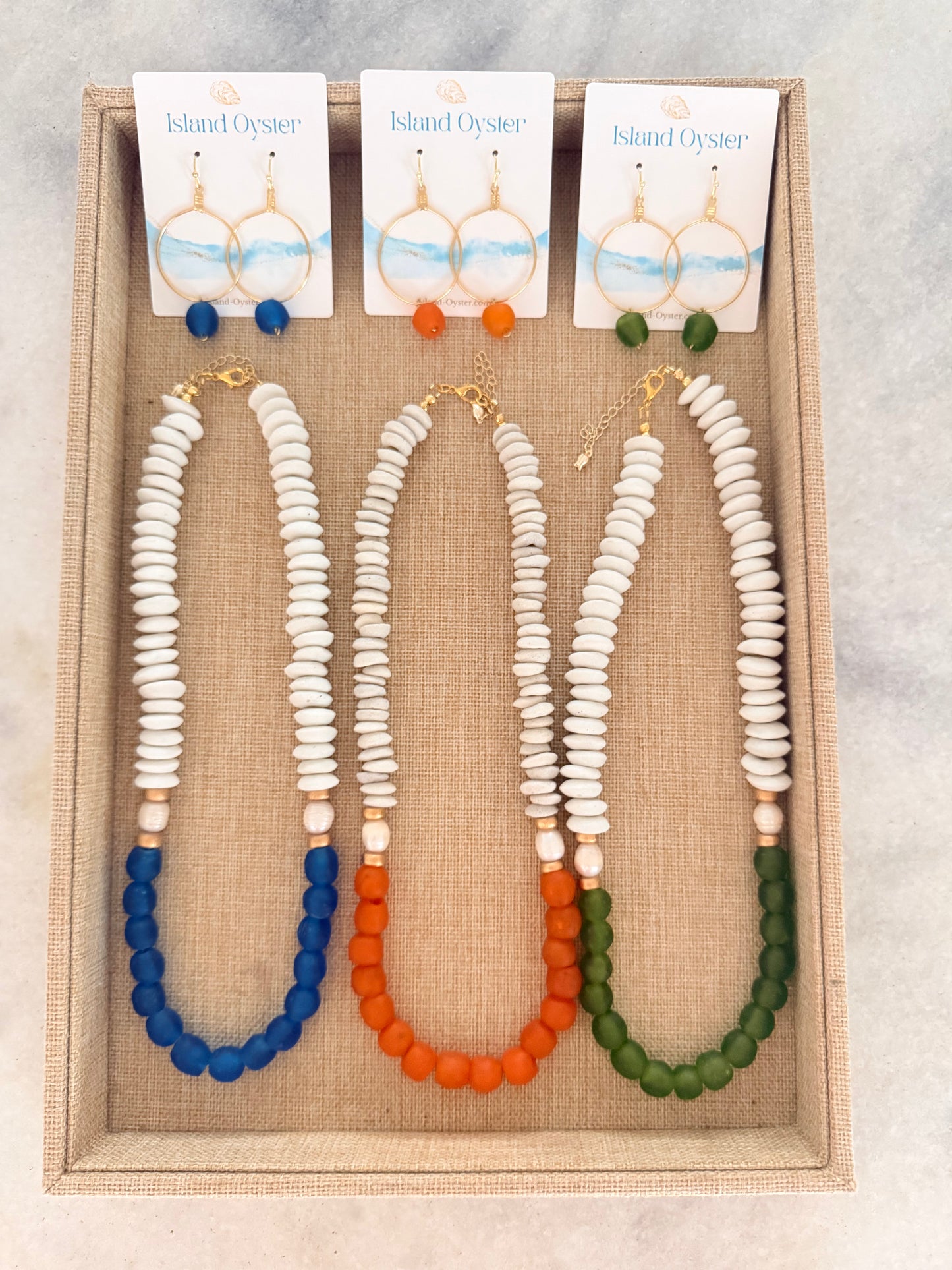 Lime Tide Sea Glass Necklace
