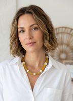Sunwashed Yellow Sea Glass Necklace