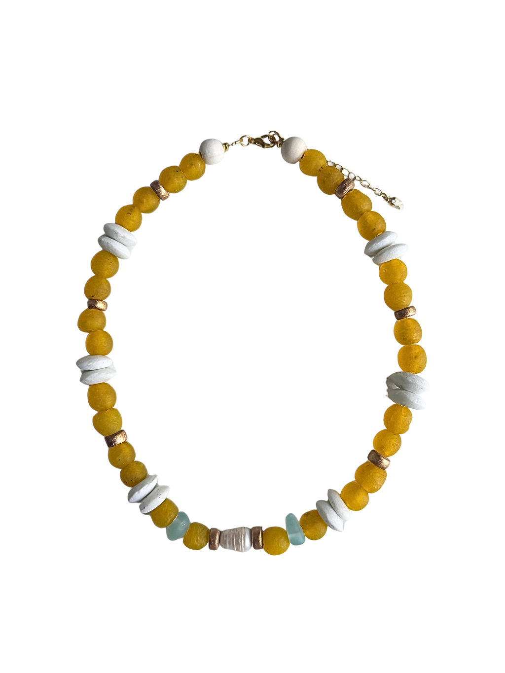 Sunwashed Yellow Sea Glass Necklace