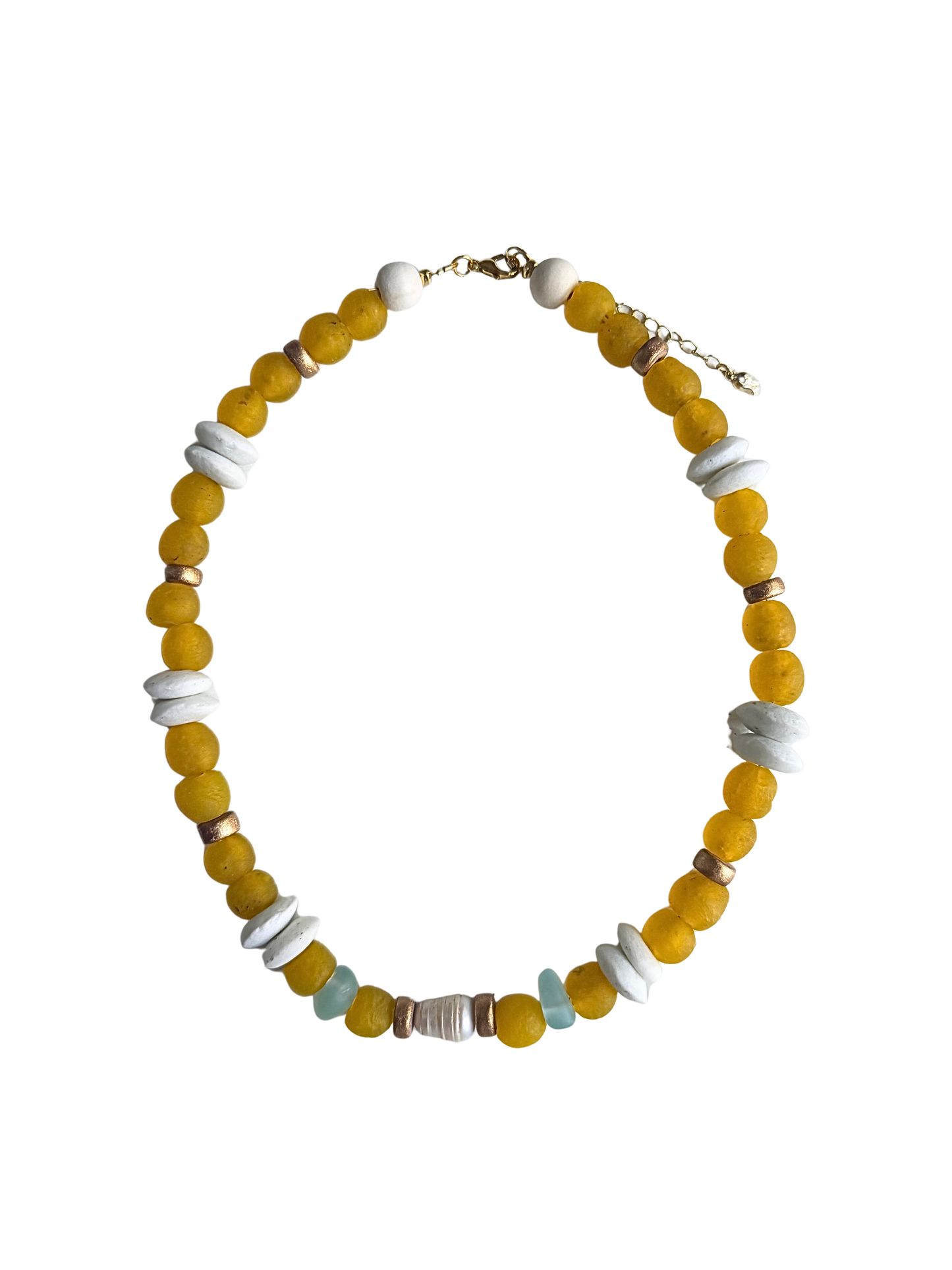 Sunwashed Yellow Sea Glass Necklace