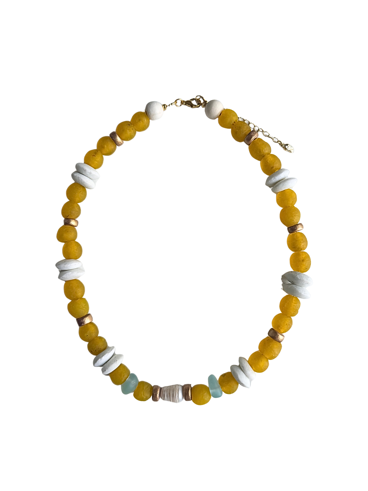 Sunwashed Yellow Sea Glass Necklace