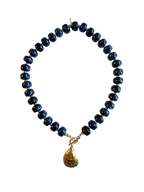 The Dockside Oyster Necklace | Navy