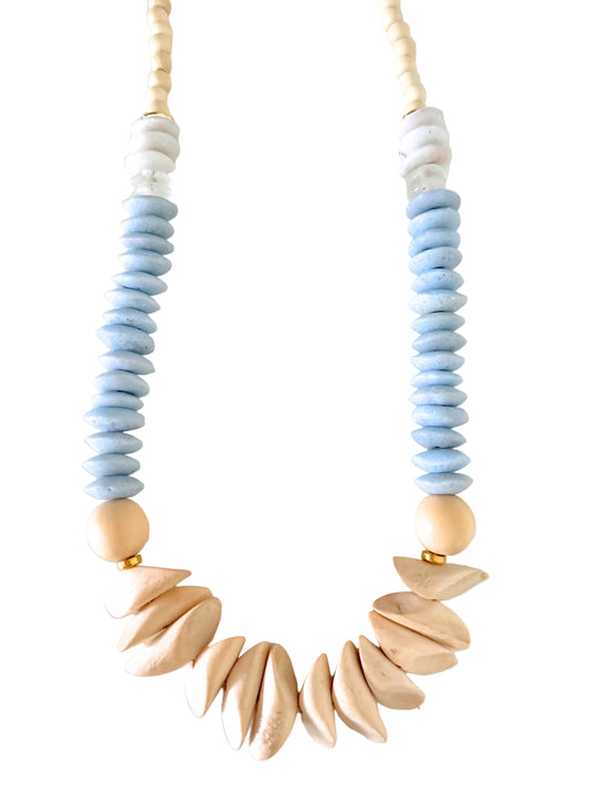 Saltwater Long Beaded Statement Necklace