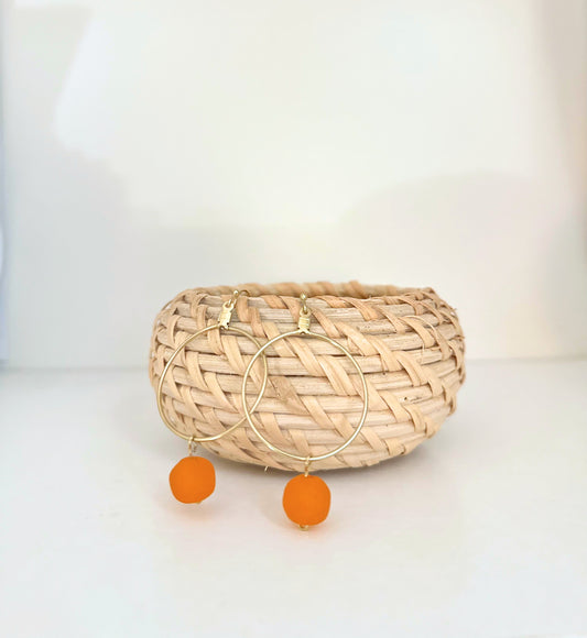 Simply Sea Glass Earrings / 5 Colors