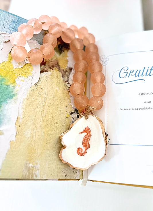 Decorative Sea Glass + Oyster Beads