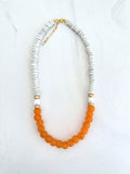 Apricot Tide Sea Glass Necklace