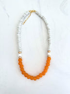Apricot Tide Sea Glass Necklace