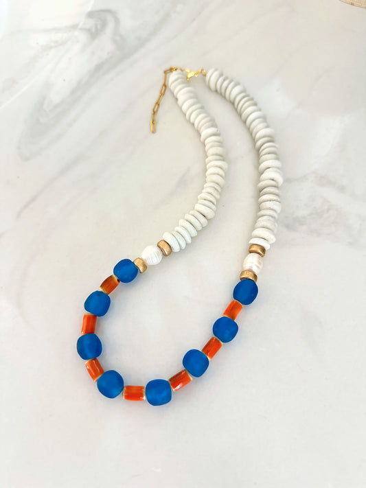 Sunset Tide Sea Glass Necklace