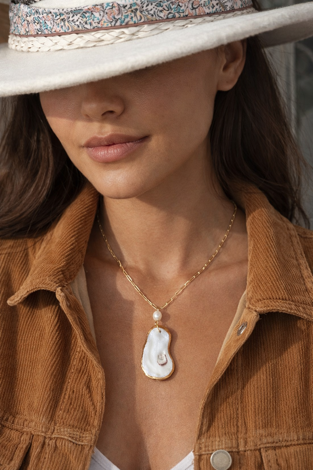No Grit, No Pearl Oyster Shell Necklace